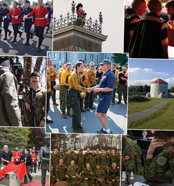 Various images showing RMC 150-related events, activities and products