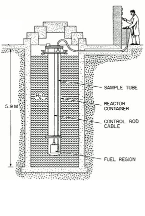 Schematic of the cross-section of the SLOWPOKE-2 reactor