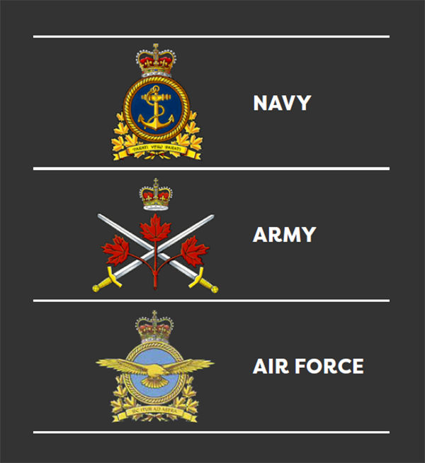 Navy - Army - Air Force crests