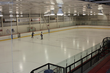 View of the ice surface from the stands