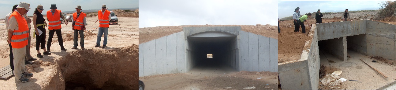 1-3 m cavity under infrastructure, Tunnel under projected runway, High drainage culvert