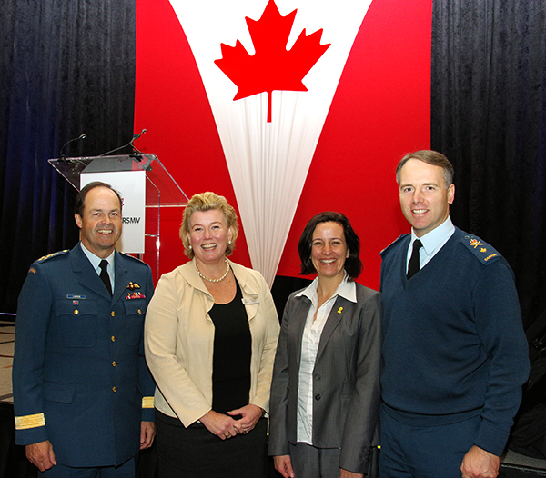 Gen Tom Lawson,  Dr. Alice Aiken,   Dr. Stéphanie Bélanger,   and BGen Al Meinzinger