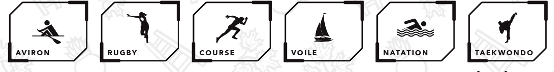 Aviron - Rugby - Course - Voile - Natation - Taekwondo