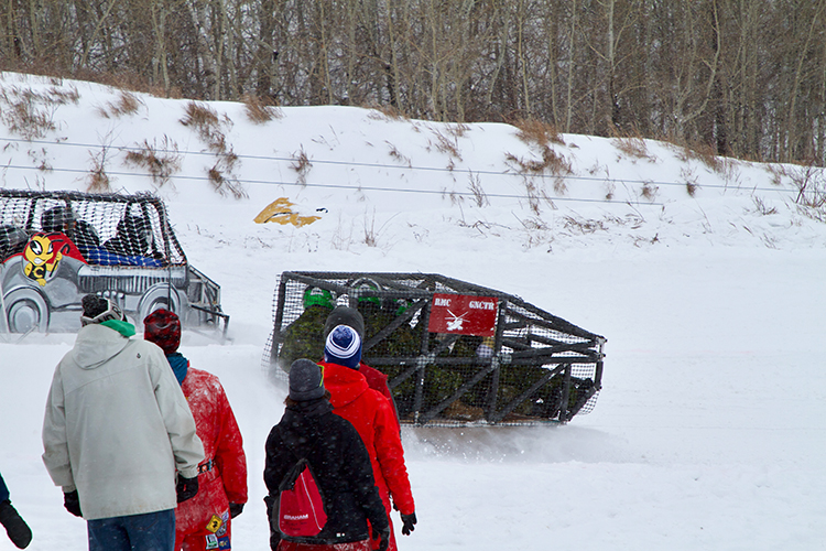 RMC toboggan races against Concordia's at the Great Northern Concrete Toboggan Race 2019. 