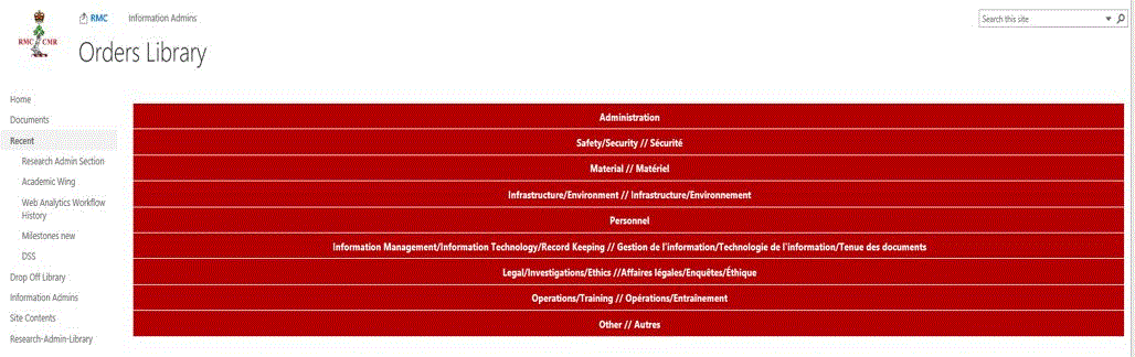 Orders library screenshot