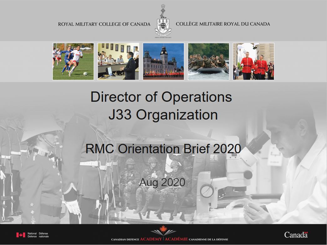 Title page of DOPS/J33 PowerPoint presentation