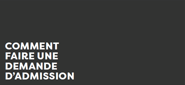 Comment faire une demande d'admission