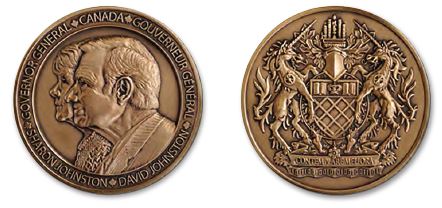 Front and back of the Governor General's Academic Medal