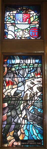 The Dieppe Memorial stained-glass window
