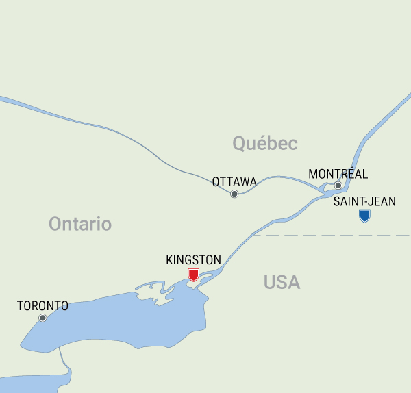 Map of Kingston surroundings