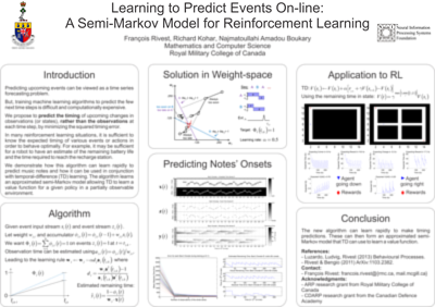 Poster - Learning to Predict Events On-line: A Semi-Markov Model for Reinforcement Learning