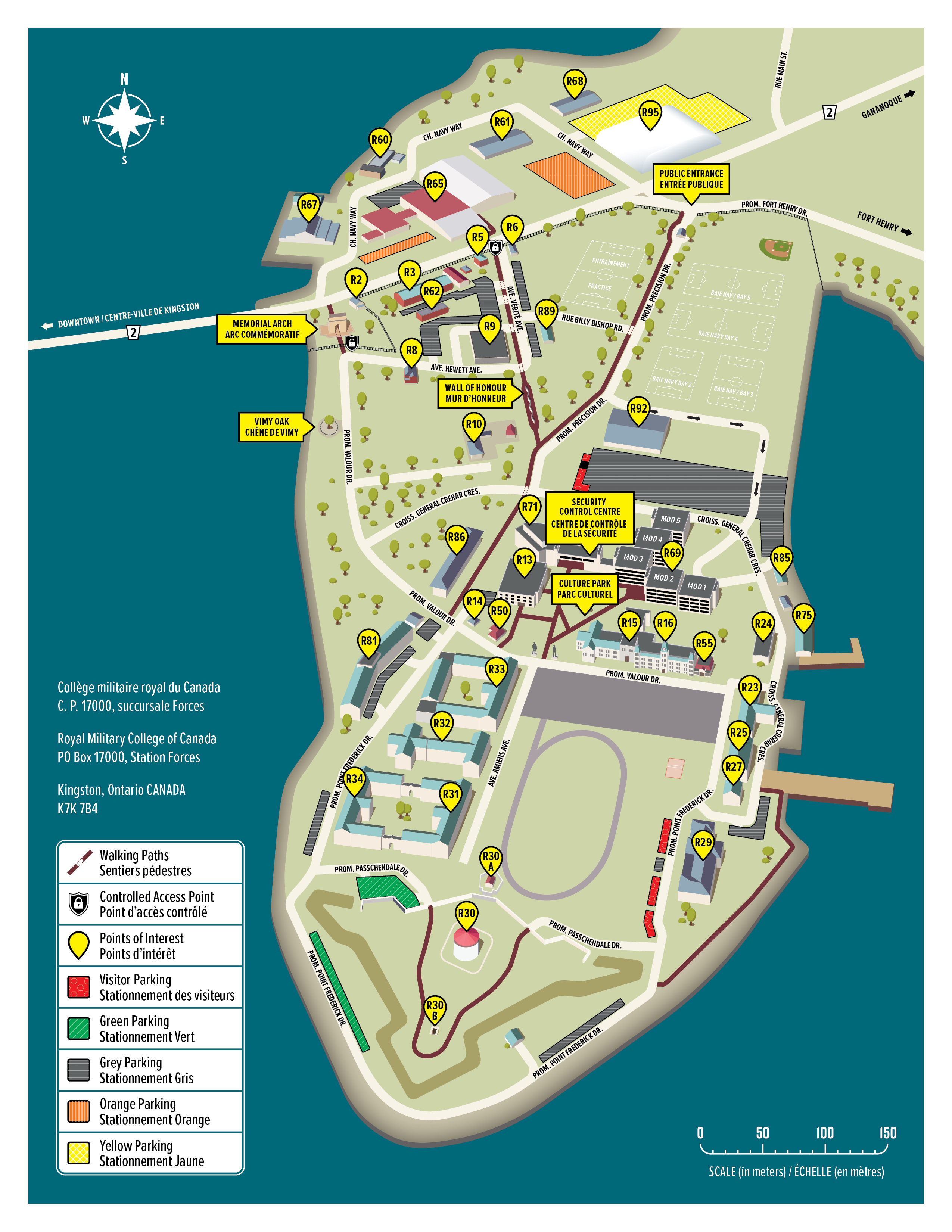 Carte aérienne du CMR