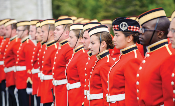Cadets in scarlets