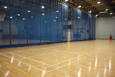 SAM gymnasium court 1 facing courts 2 and 3