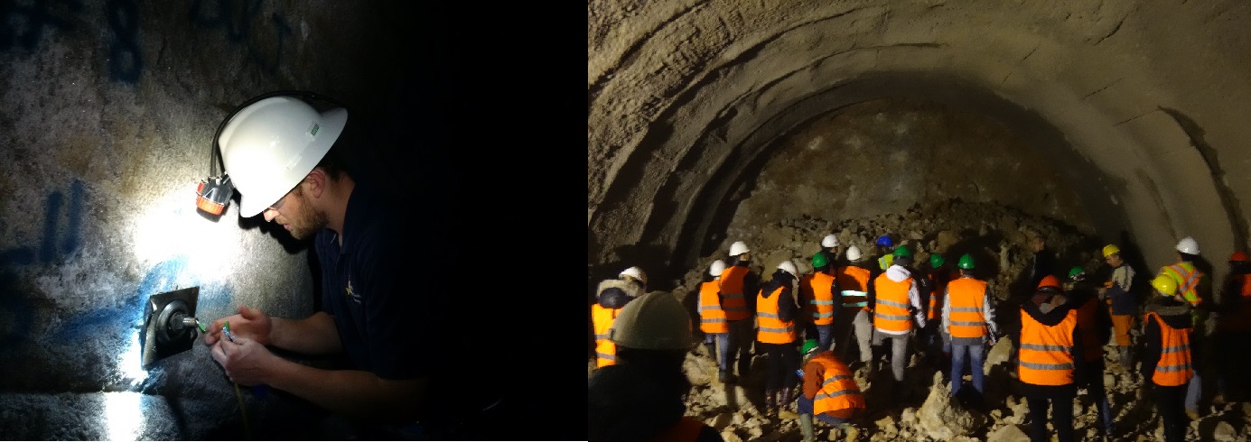 Étudiants dans le tunnel